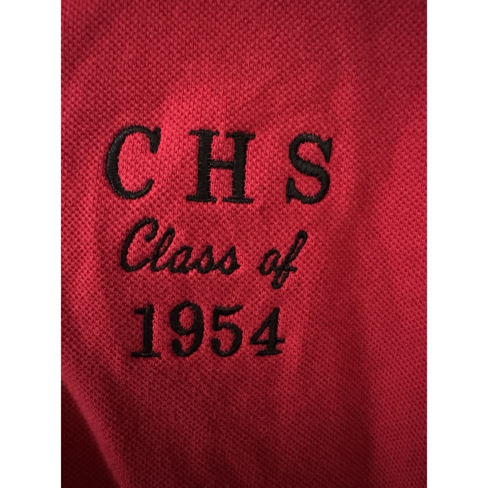 Vintage Outer Banks Red Polo Shirt M "CHS  Class Of  1954‎ " Unisex OLDSTOCK